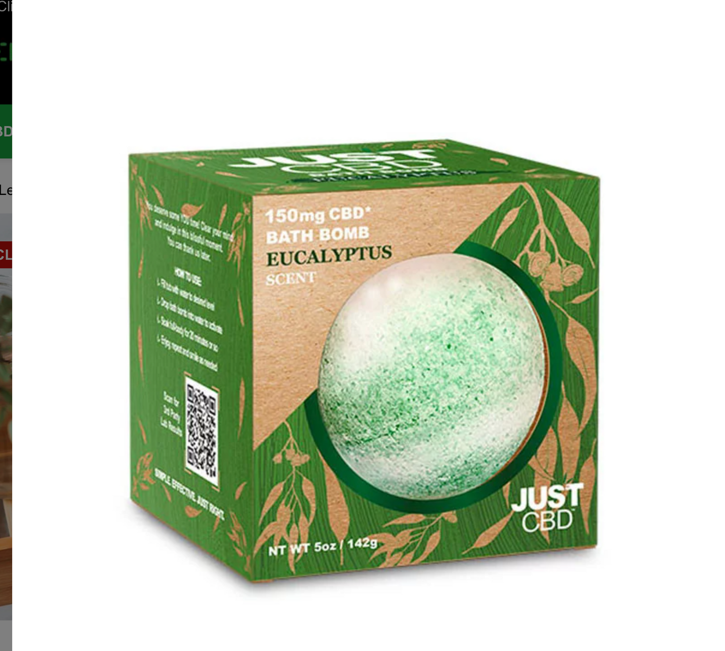 search Bombe de bain CBD 150MG Eucalyptus -