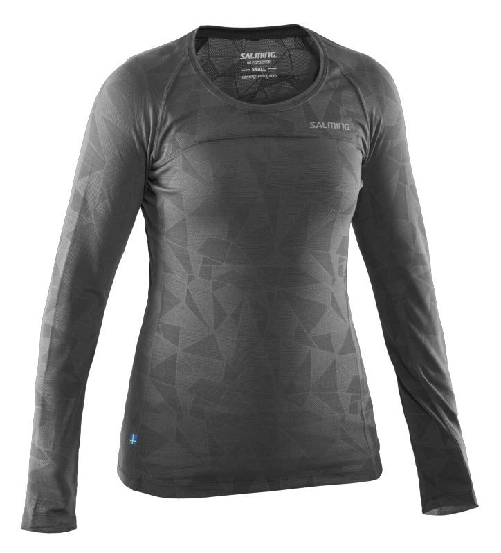 Run LS Top Women- Dark Grey Melange - Titan Plus