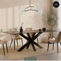 Heaven 8 Seat Rectangle Dining Table, Grey Ceramic