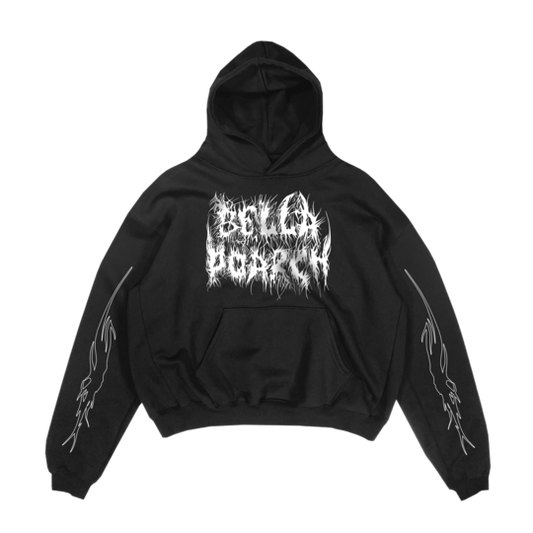 BRIM HOODIE - BLACK/WHITE